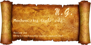 Medveczky Győző névjegykártya