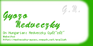 gyozo medveczky business card